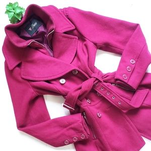 Guess Fuchsia/Magenta Trench Coat